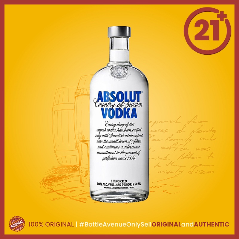 Jual Absolut Vodka 750 Ml ( 100% Resmi Dan Original By Bottle Avenue ...