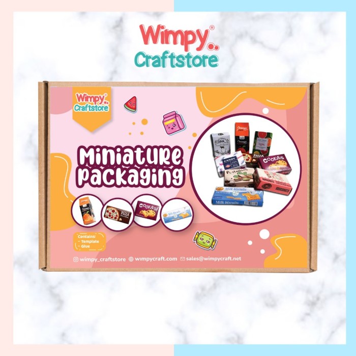 Jual WIMPY PAPER CRAFT KIT MINIATURE PACKAGING PAPER CRAFT ART SET