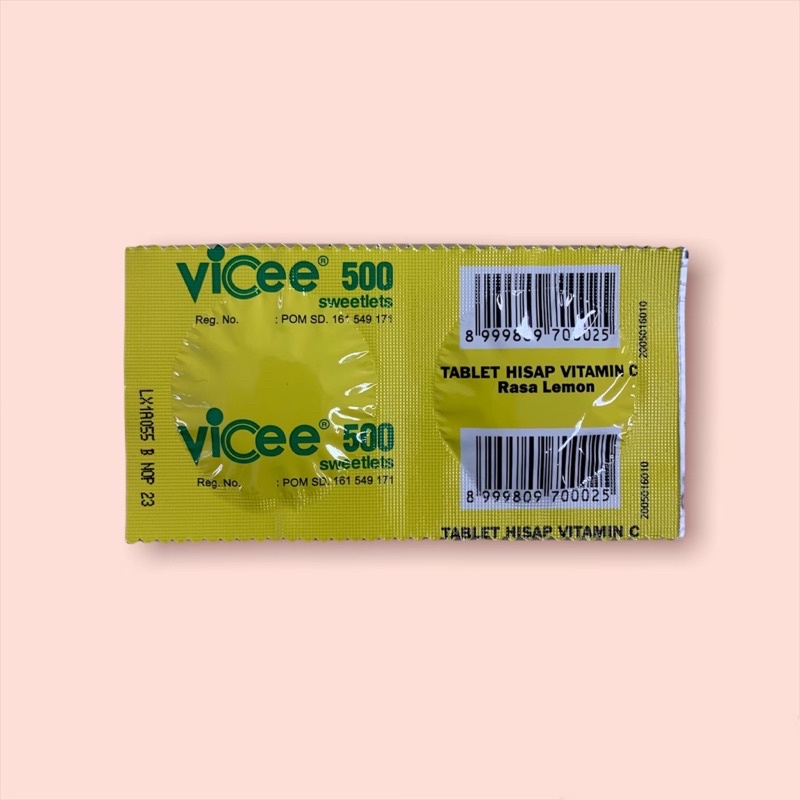 Jual VICEE VITAMIN C VICEE RASA LEMON dan RASA JERUK MANDARIN 1 STRIP ...