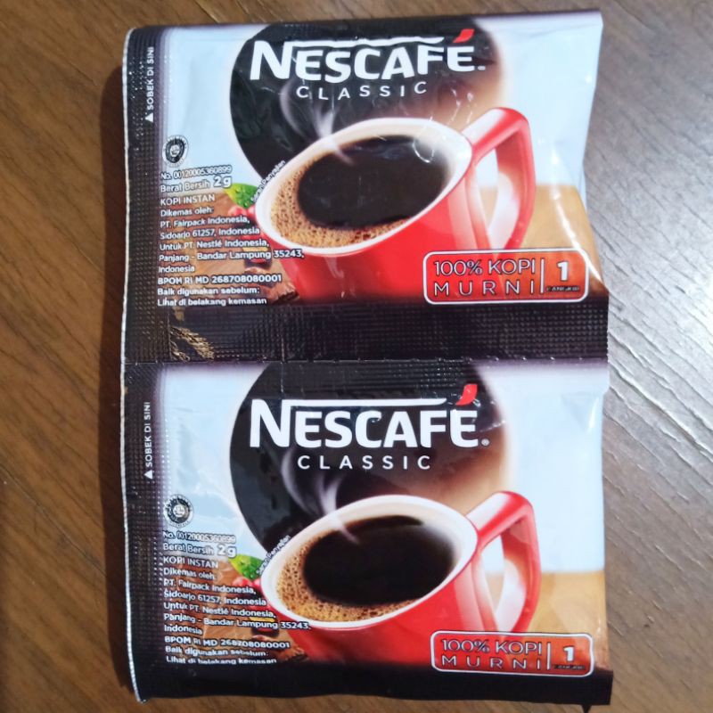 Jual Kopi Nescafe Classic Renceng Renteng isi 10 sachet x 2gr Robusta