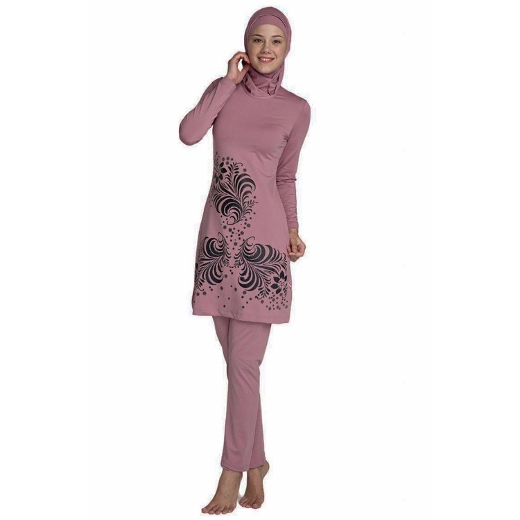 Jual Kzeplus Size Muslim Swimwear Women Modest Floral Print Full Cover