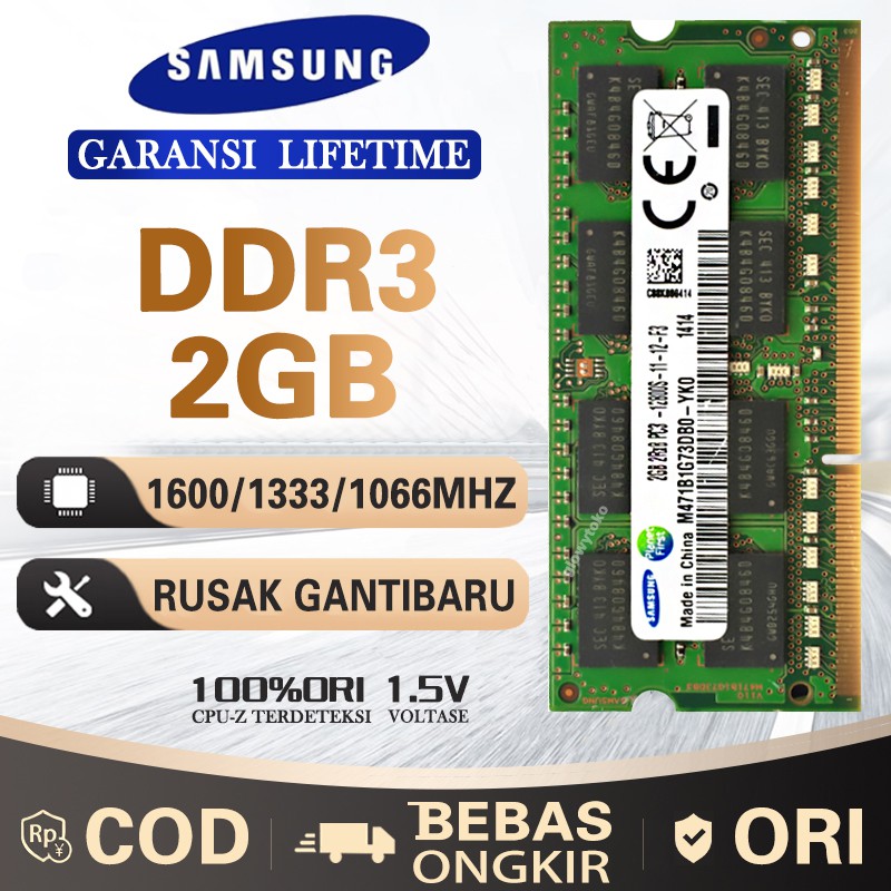 Memory ram laptop samsung SODIMM DDR3 DDR3L 2GB 4GB 8GB 1600MHZ PC12800  1333MHZ PC10600