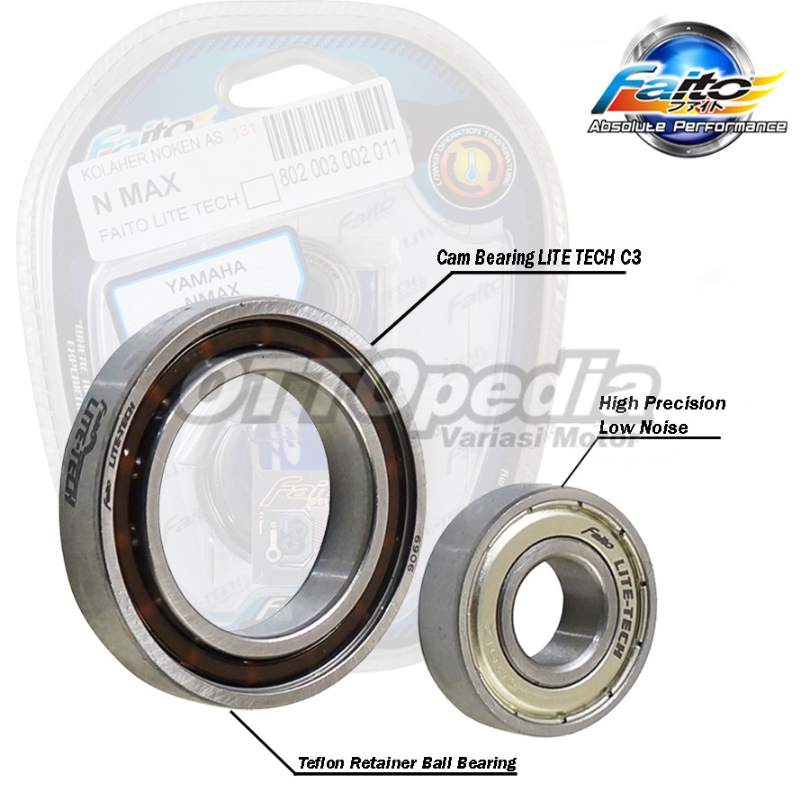 Jual Faito Bearing Laher Noken As Kolaher Camshaft Lite Tech C3 Yamaha ...