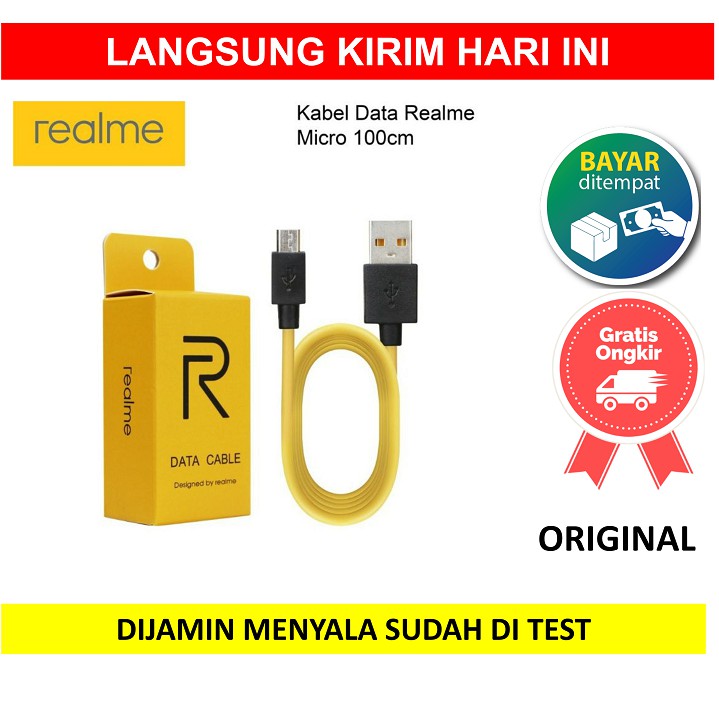 Jual Kabel Data Realme Micro Usb Cable Fast Charging Warna Kuning 1 ...