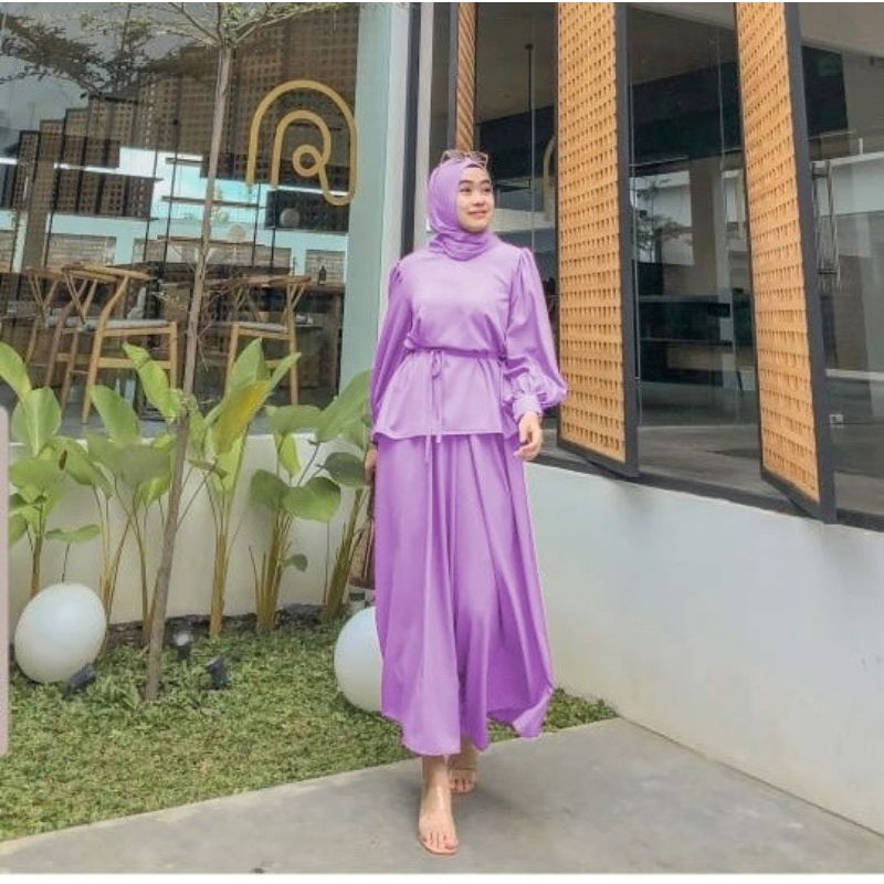 Jual AR 1 SET KULOT RICHIS BAJU MUSLIM STELAN WANITA + CELANA KULOT