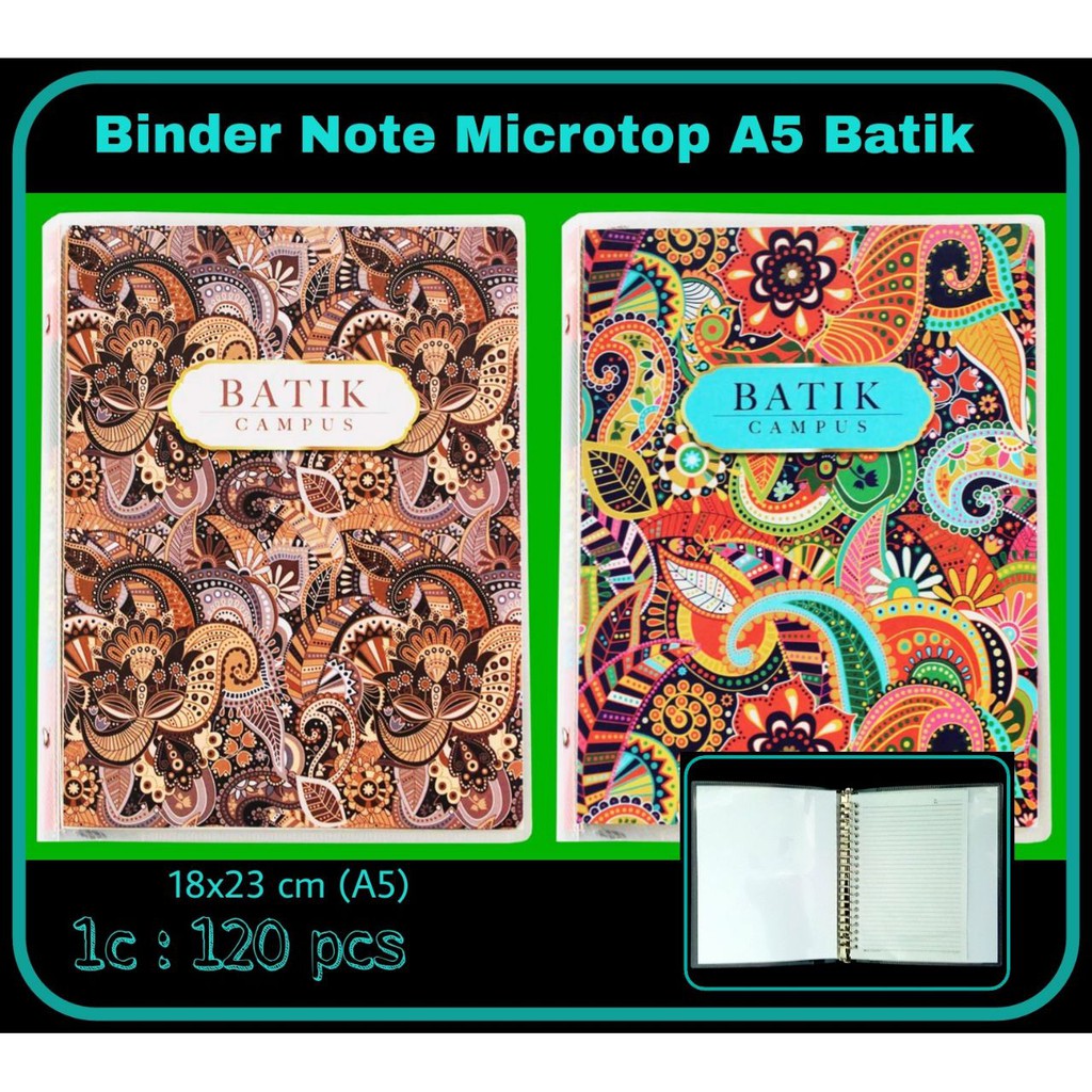 Jual Binder note kecil A5 batik Binder aesthetic batik A5 | Shopee ...