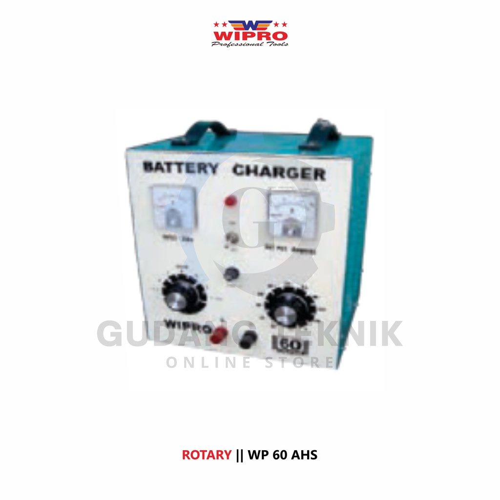 Jual Battery Charger Rotary 60A WIPRO WP-60-AHR / Cas Aki Rotary 60
