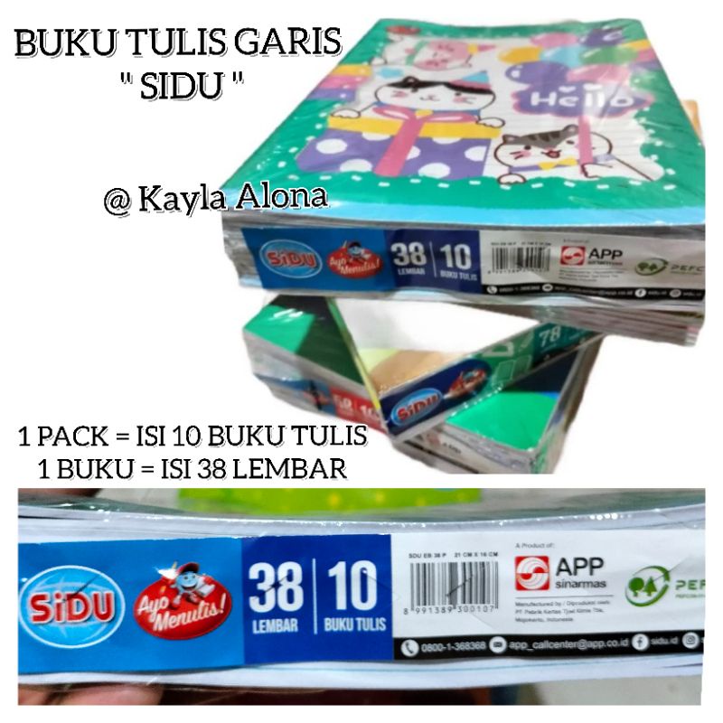 Jual Buku Tulis Garis Sidu Lembar Harga Pcs Buku Shopee Indonesia