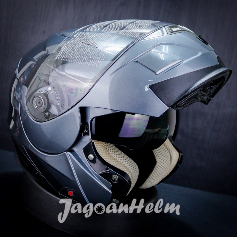 Jual Zeus Helm Zs Solid Titanium Zs Modular Shopee Indonesia