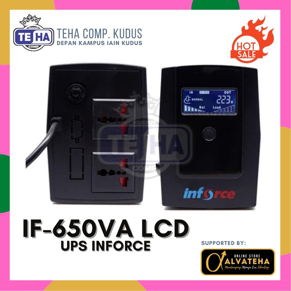 Jual UPS 2000VA Inforce UPS 1200VA 650VA Komputer Monitor CCTV plus AVR ...