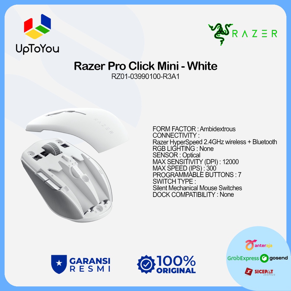 Jual Razer Pro Click Mini Portable Wireless Mouse For Productivity Shopee Indonesia 6233