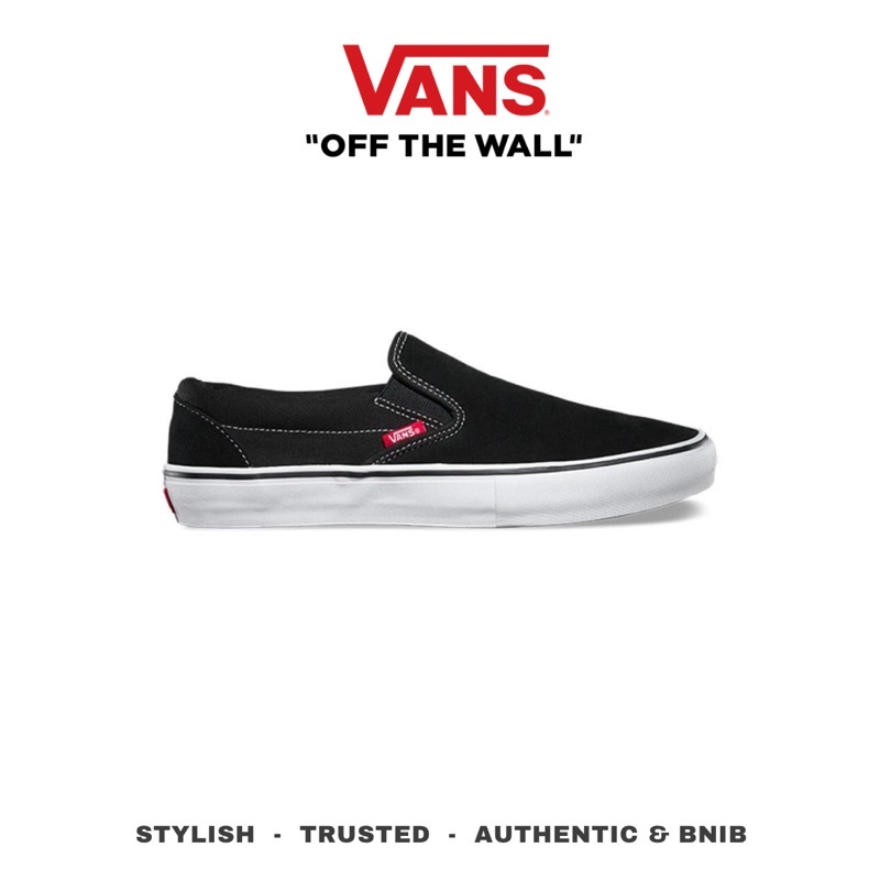 vans slip on pro black