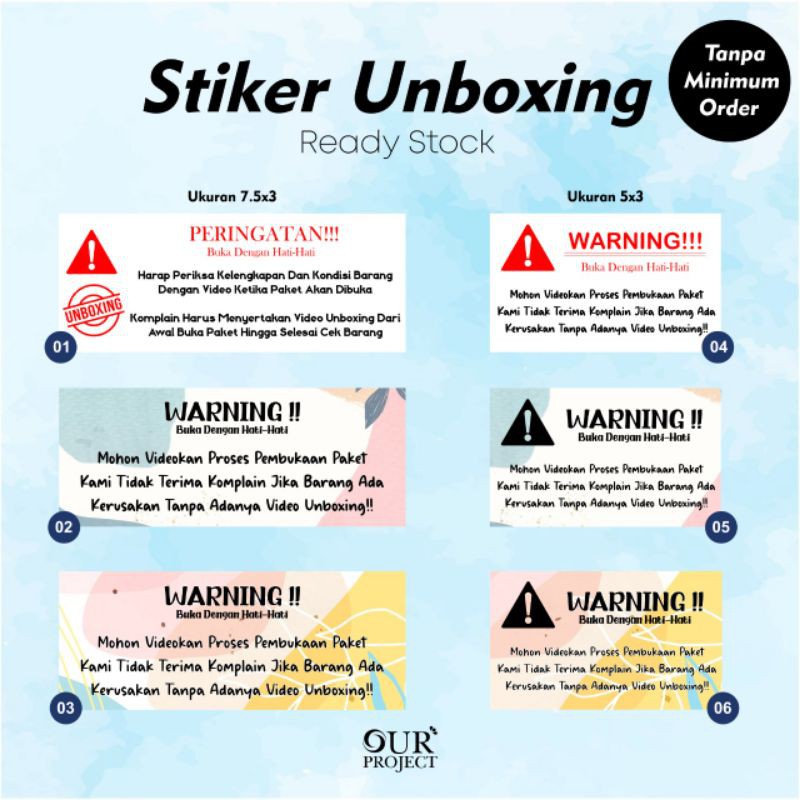 Jual Stiker Unboxing (Ready Stock) | Shopee Indonesia
