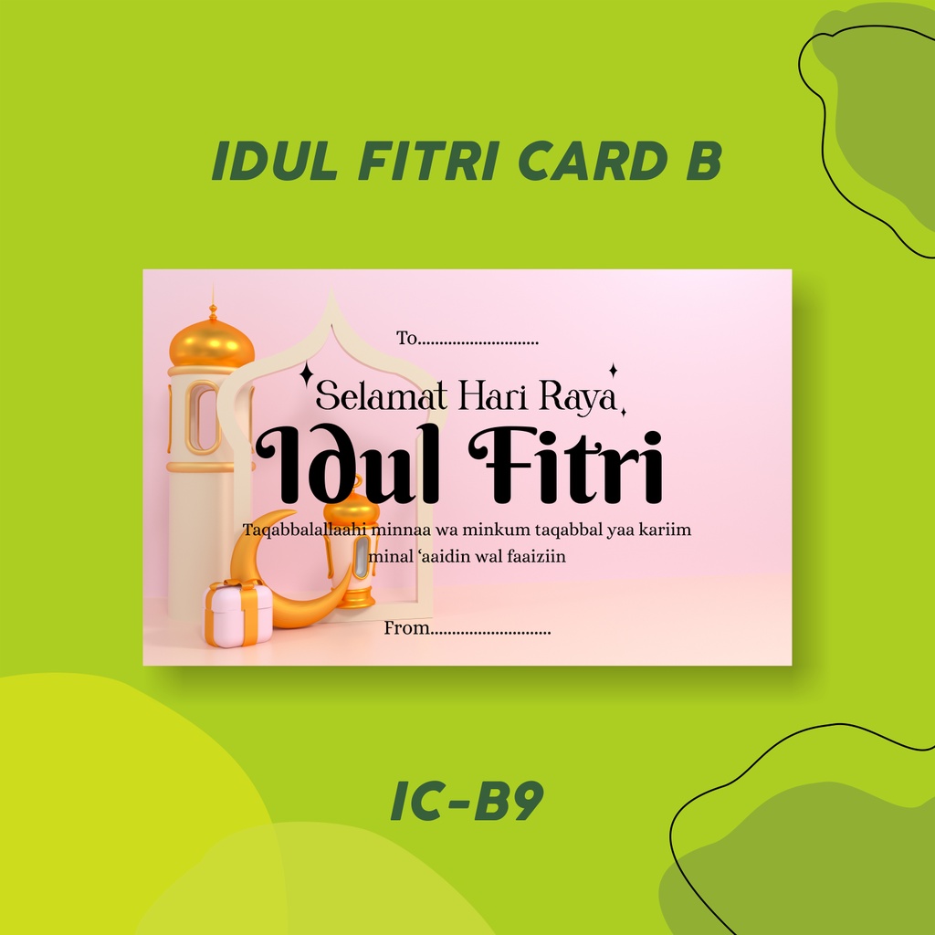 Jual (KARTU IDUL FITRI) UCAPAN IDUL FITRI/ KARTU HAMPERS KODE IC-B ...