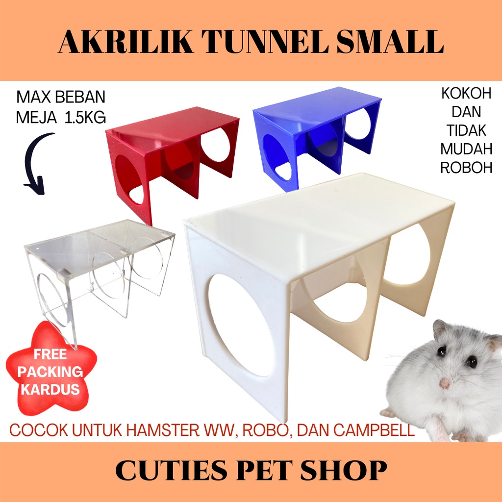 Jual RUMAH HAMSTER TUNNEL AKRILIK HOUSE / ACRYLIC HAMMY HOME MAINAN WW ...