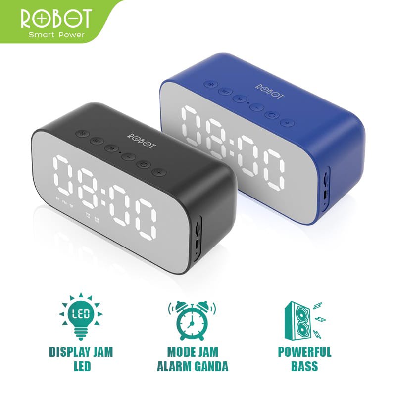 Jual Speaker Bluetooth Robot RB560 Alarm Clock With LED Display ...