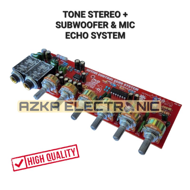 Jual Kit Tone Control Stereo Plus Subwoofer & Mic Echo System AE-08