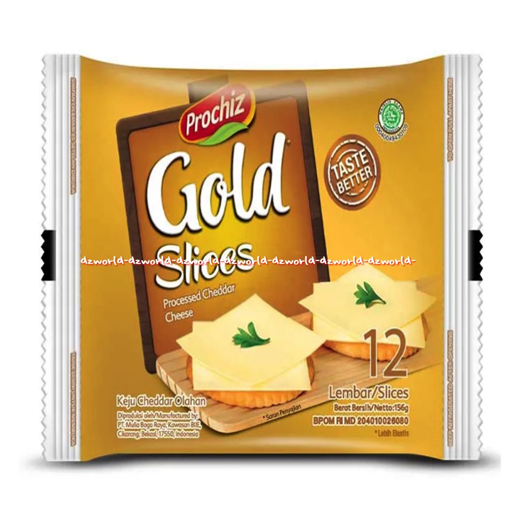 Jual Prochiz Gold Slice 12slice Processed Cheddar Cheese 12lembar Keju ...