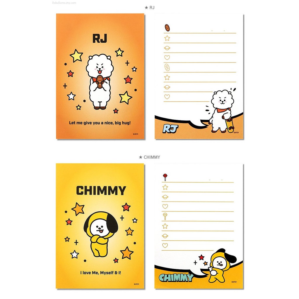 Jual Checklist Memo Pad / BTS Mini Notepads Line Friends BT21 OFFICIAL ...