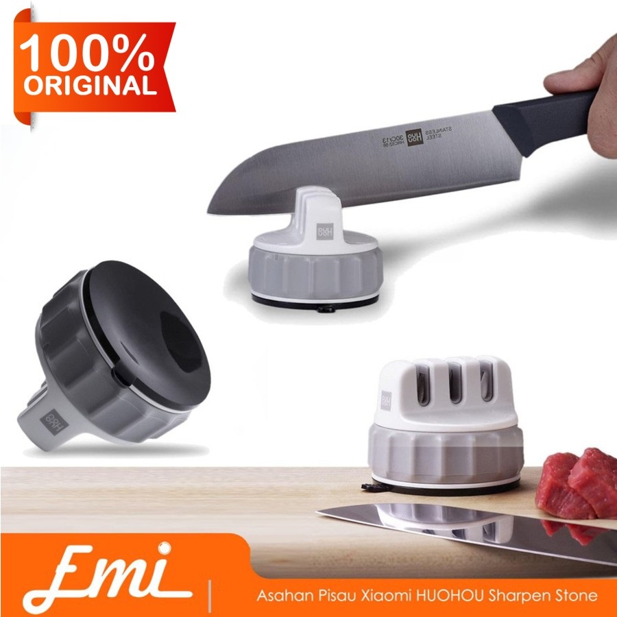 Huohou Mini Knife Sharpener One-handed Sharpening Super Suction Kitchen  Sharpener Tool sharpening stone