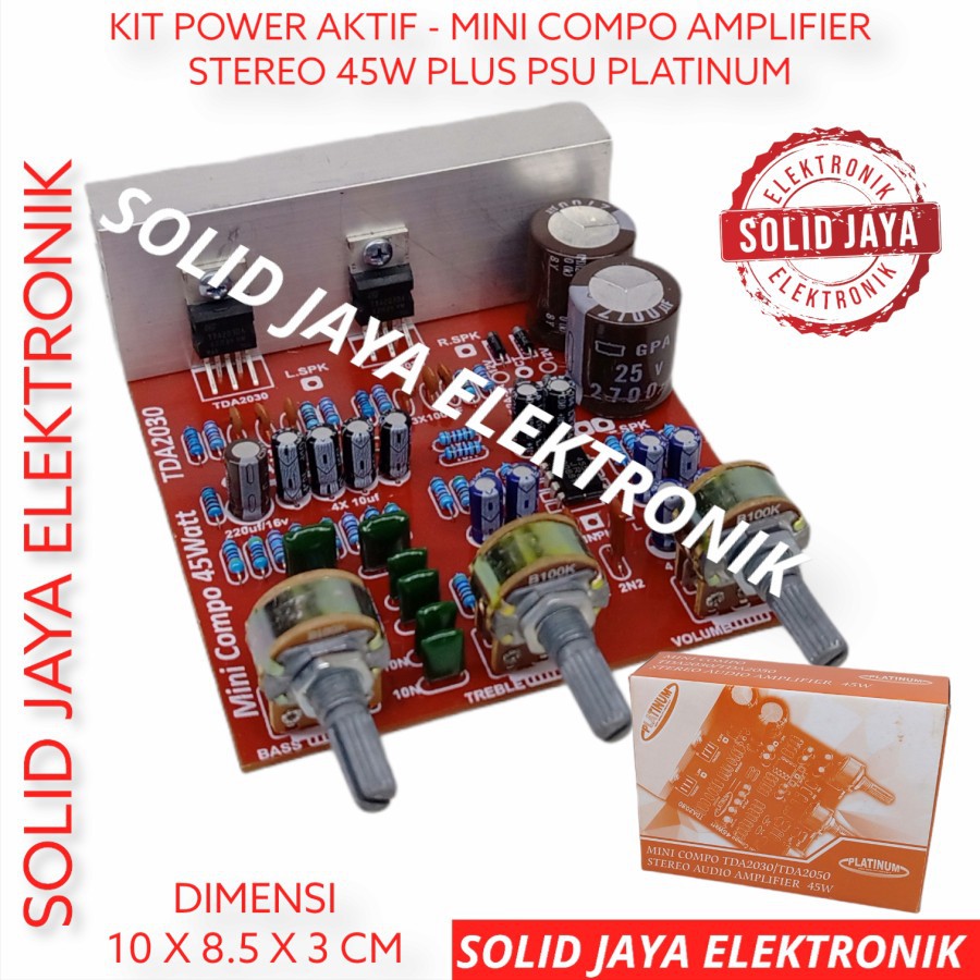 Jual KIT POWER SPEAKER AKTIF 45W TDA2030 COMPO MINI AMPLIFIER AMPLI TDA ...