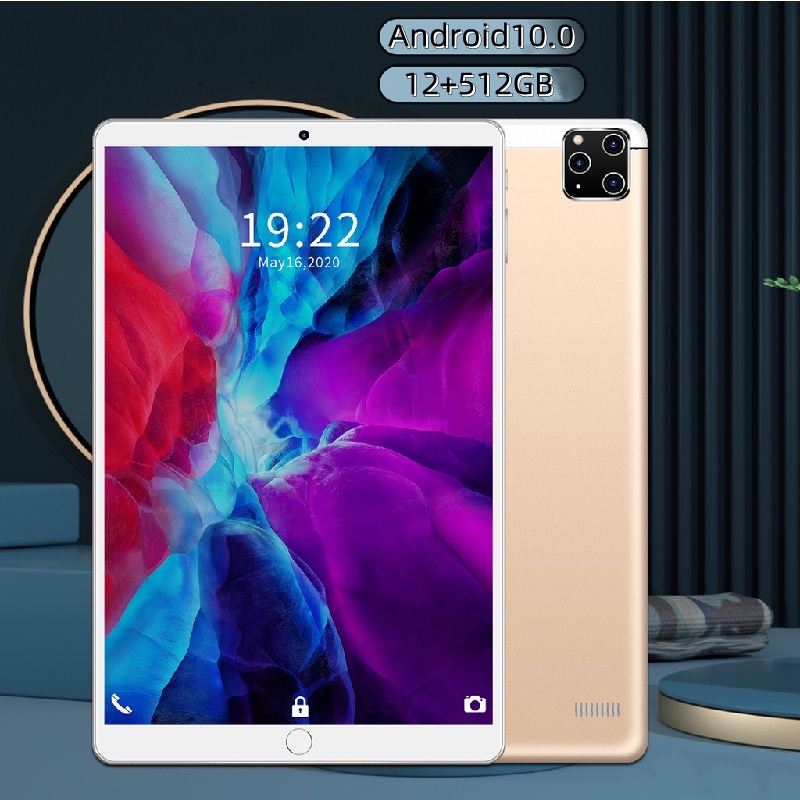 Jual Android10.0 Tablet 5G WIFI+Dual SIM Cards Tablet 12+512GB Online