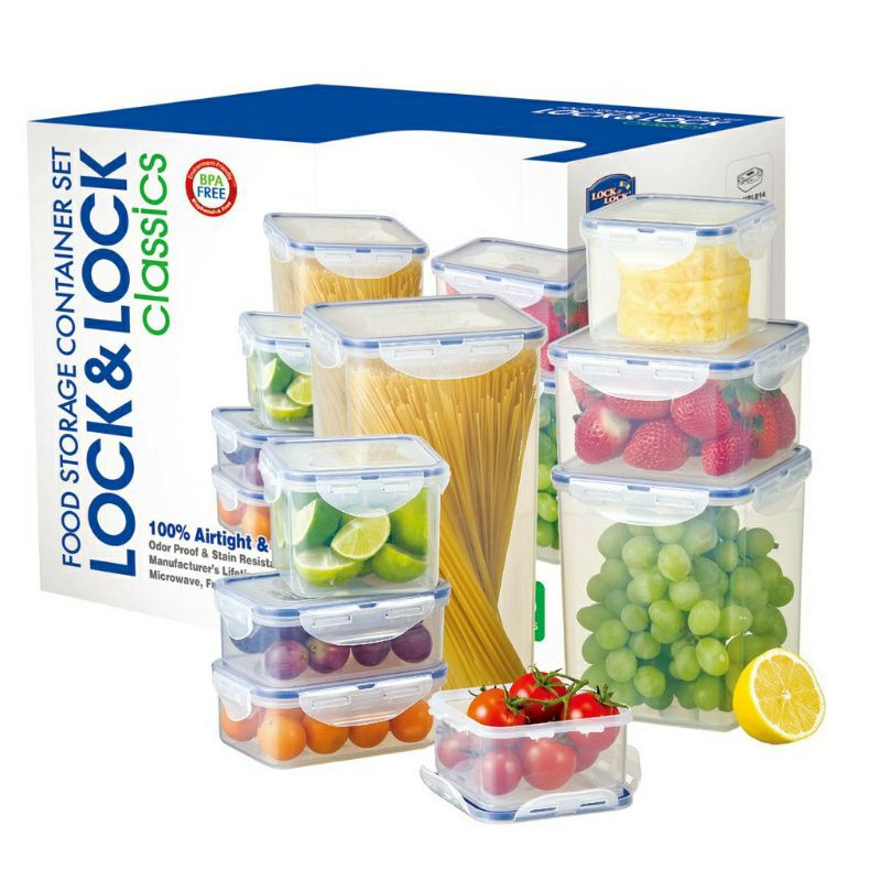 Jual Lock n Lock Gift Set Container with Color Box 8p HPL822RJP16 kado