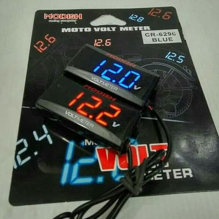 Jual Voltmeter Motor Digital Waterproof LED Voltmeter Motor GARANSI ...