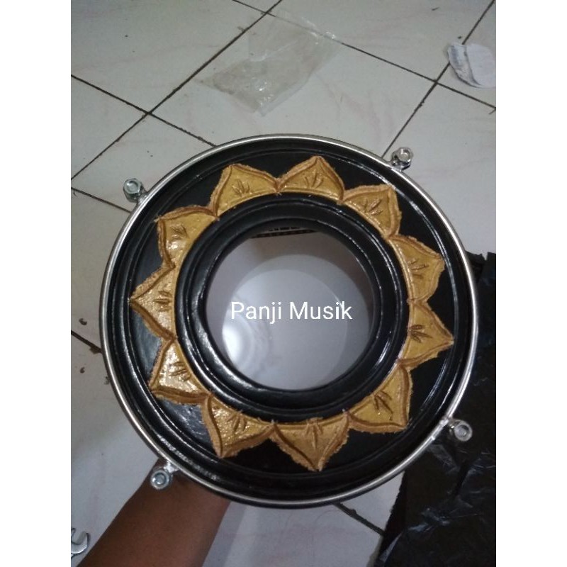 Jual Rebana Tam Mika Hadroh Stel Motif Ukir Mika Rolling Putih Shopee