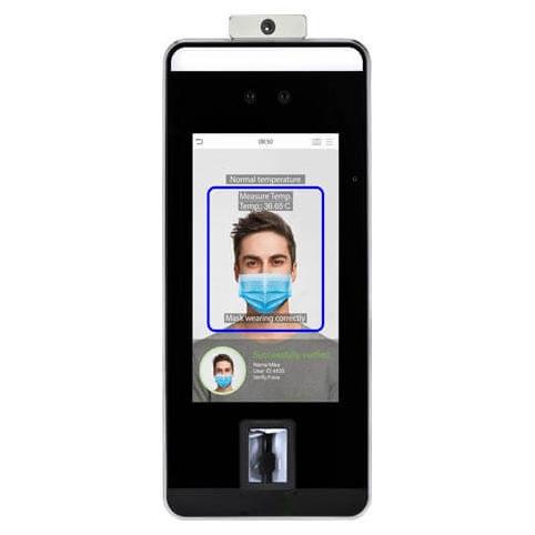 Jual Mesin Absensi Fingerprint Scan Wajah Deteksi Suhu Ms-5 / Pembaca ...