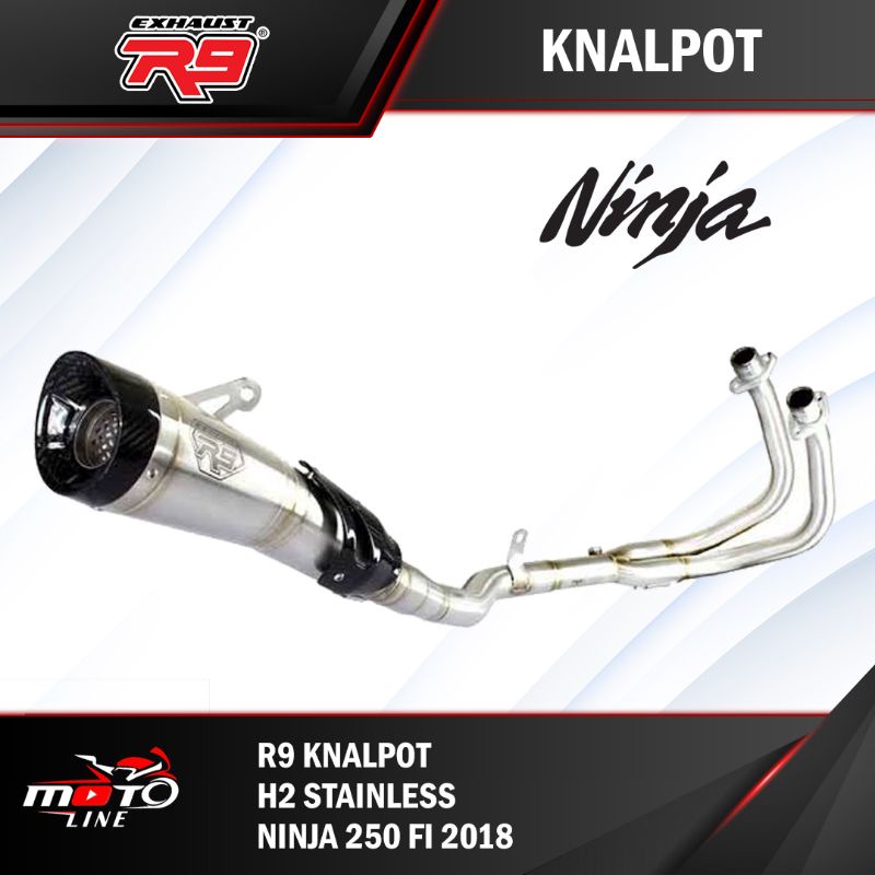 Jual knalpot r9 h2 stainlese ninja 250 fi 2018 | Shopee Indonesia