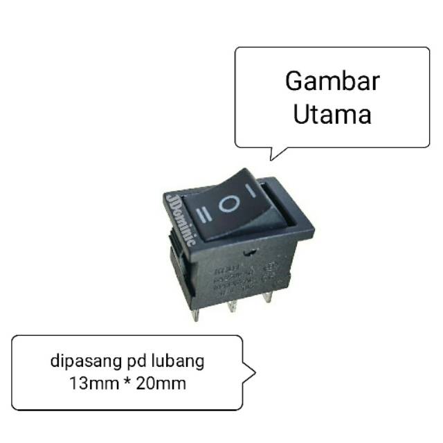 Jual On off saklar kecil - KCD1 listrik switch rocker tombol port small ...