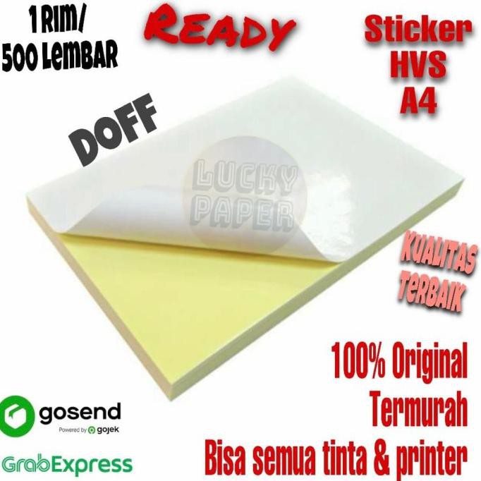 Jual Kertas Stiker Hvs A4 Isi 500 Lbr Kertas Stiker Sticker Hvs