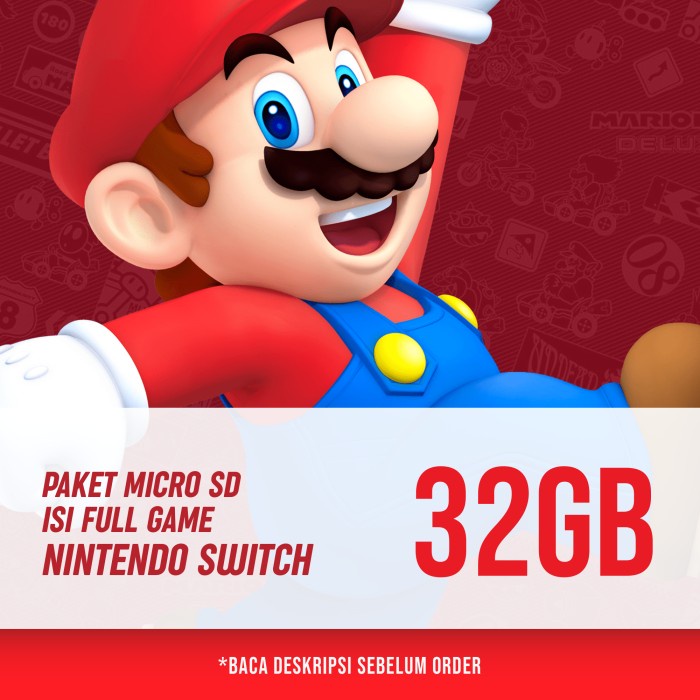 Jual PAKET MICRO SD 32GB ISI GAME NINTENDO SWITCH XCI NSP Shopee