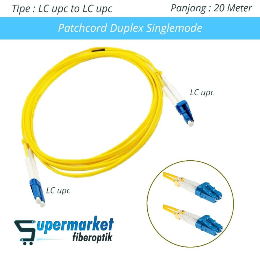 Jual [𝐇𝐈𝐆𝐇 𝐐𝐔𝐀𝐋𝐈𝐓𝐘] Patchcord Fiber Optik LC-LC Duplex 15 20 30 Meter ...