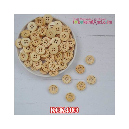 Jual KCK403 Kancing Kayu Bintik Cream d 13mm (Per Lusin) | Shopee Indonesia