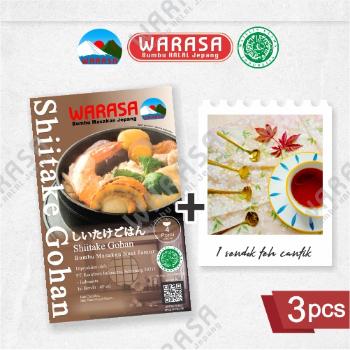 Jual WARASA Shiitake Gohan 3pcs Free 1 Sendok Teh Shopee Indonesia