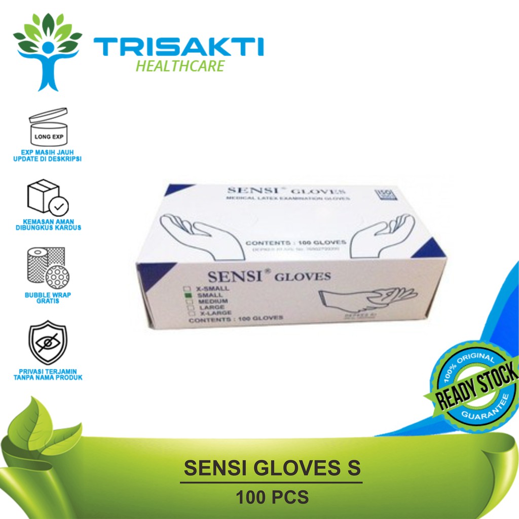 Jual Sensi Gloves Latex Isi 100 Pcs Medical Examination Sarung Tangan Sml Shopee Indonesia 5841