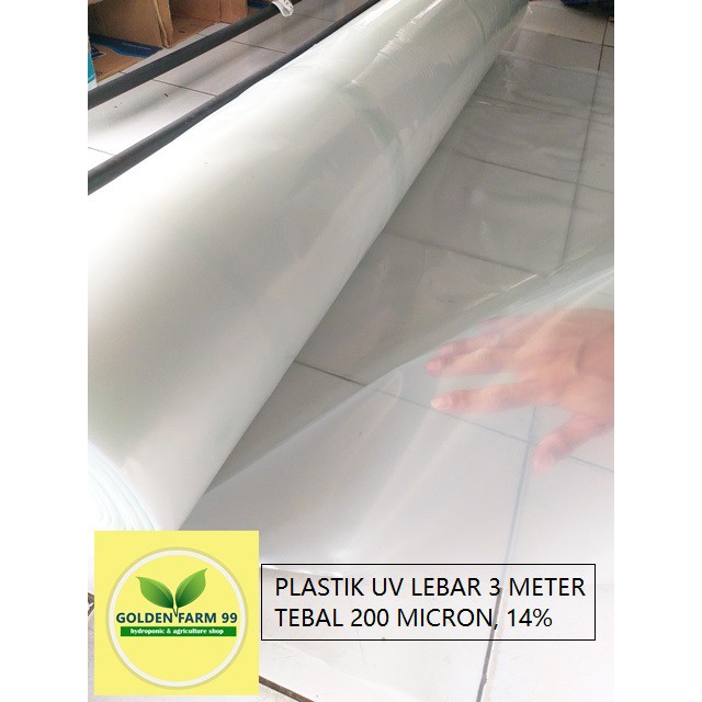 Jual Plastik Uv Hercules Lebar 3 Meter 200 Micron 14 Persen Untuk Green House Murah Shopee