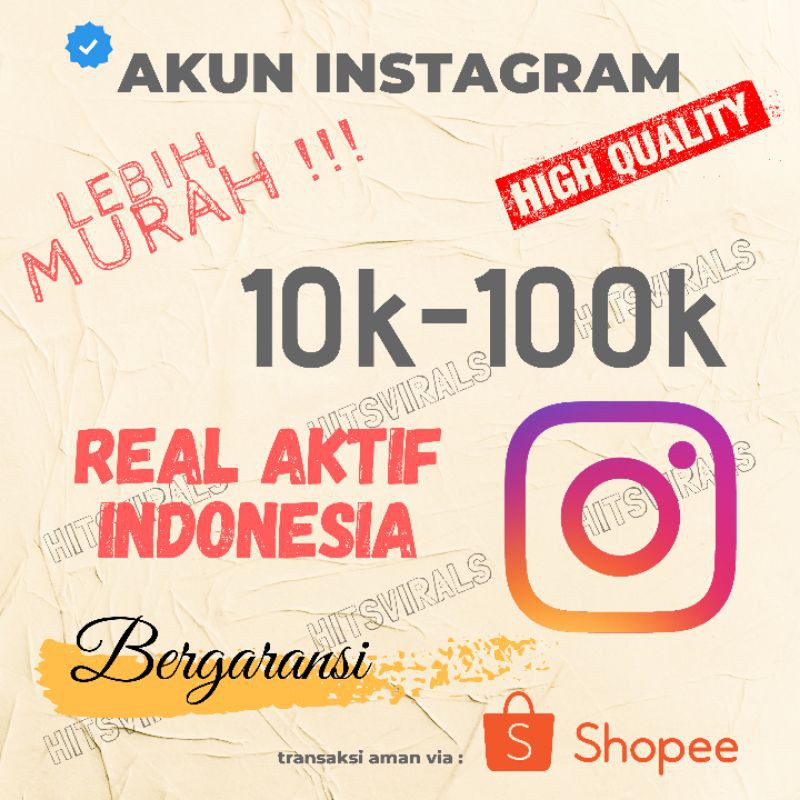 Jual Akun 10k-100k Followers Real Aktif Indonesia Follower High Quality ...