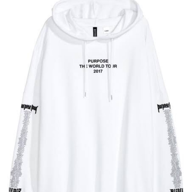 h m purpose tour white hoodie