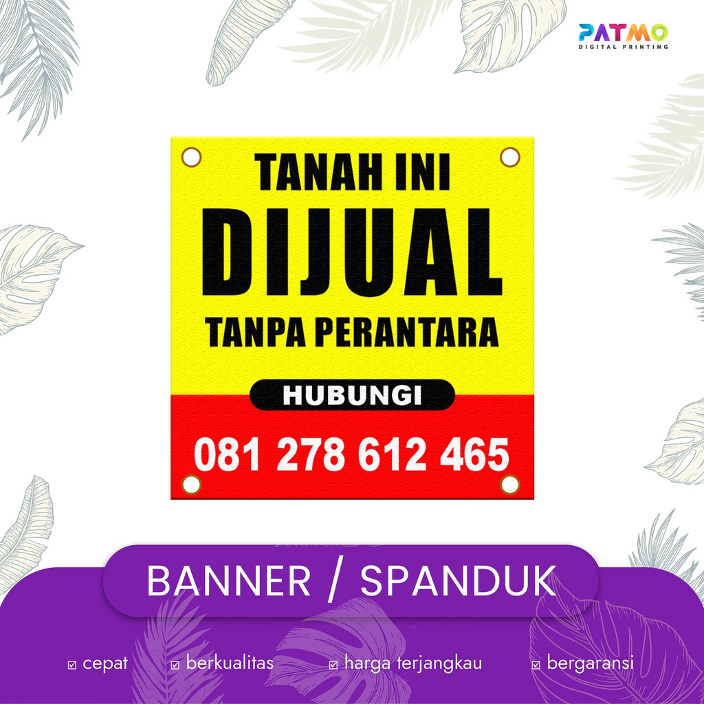 Jual SPANDUK/BANNER/MMT TANAH DIJUAL, RUMAH DIJUAL , ATAU LAINNYA ...