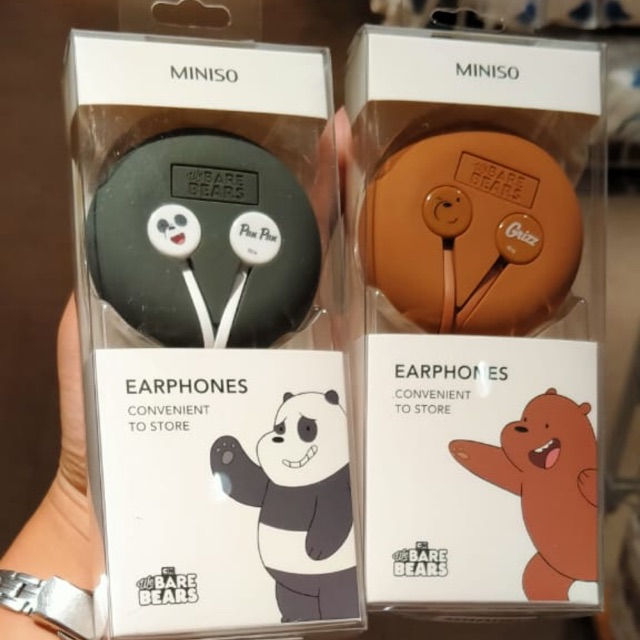 Earphone we bare bears miniso hot sale