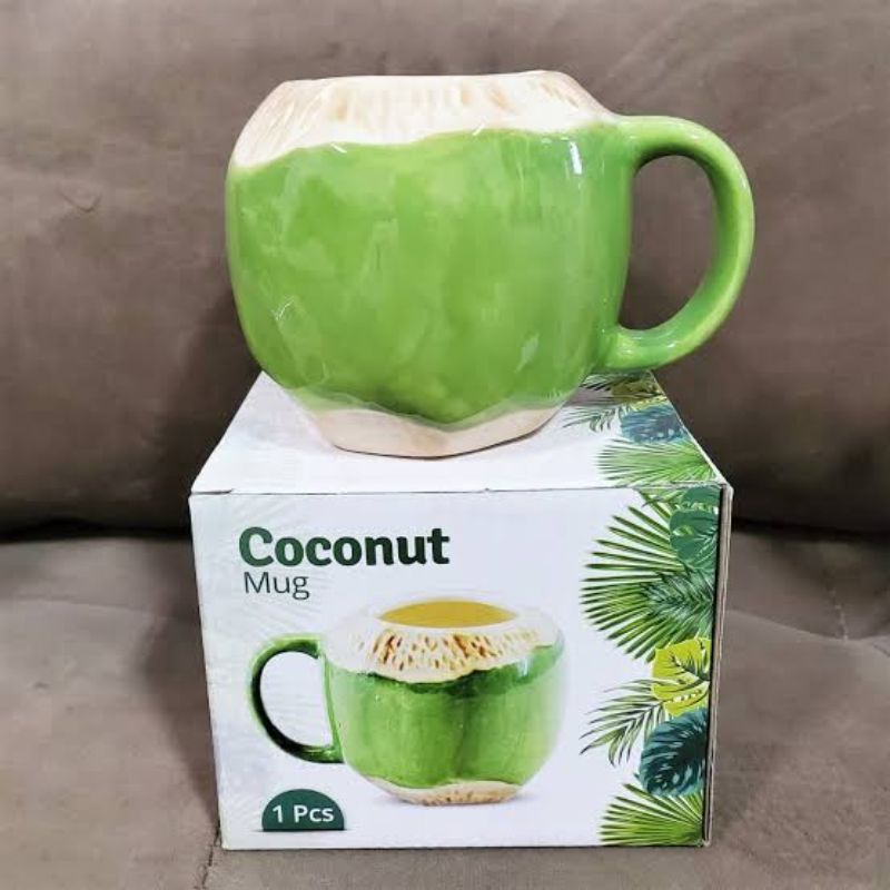 Jual White Line Mug Coconut Gelas Keramik Kelapa Hijau Unik Shopee Indonesia 5301