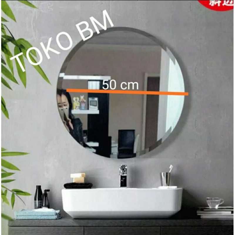 Jual Cermin Bulat Cermin Wastafel Cermin Kamar Mandi Berdiameter Cm