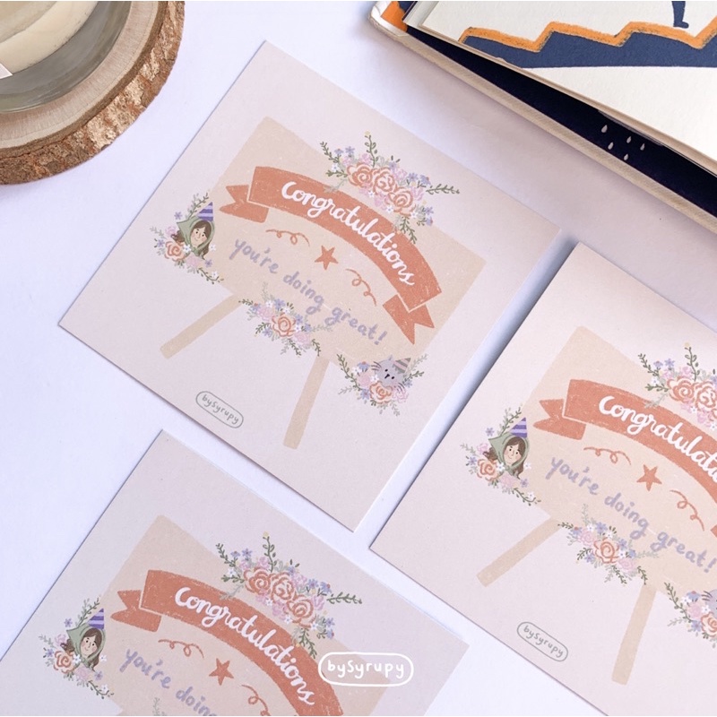 Jual [Add-on] Bysyrupy Greeting Card: Congratulations Card | Shopee ...