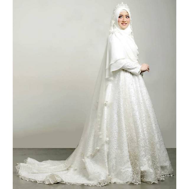 Wedding dress syari sale