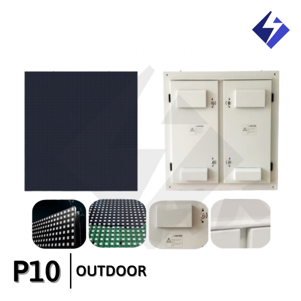 Jual P10 Outdoor Led Screen Videotron Cabinet 96 x 96 cm Full Set ...