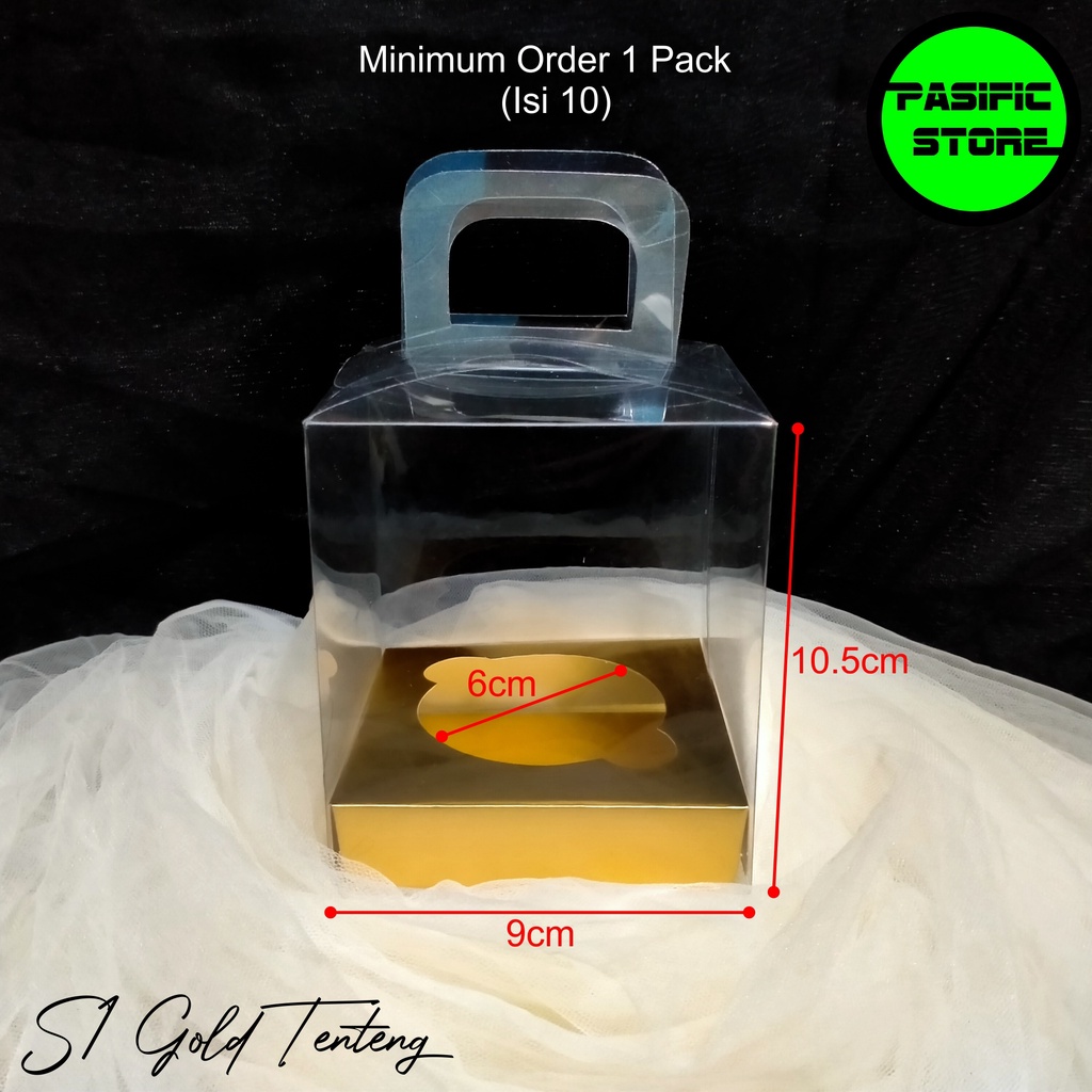 Jual BOX CUPCAKE TENTENG MIKA GOLD ISI 1 CUPCAKE (1 PACK ISI 10 BOX