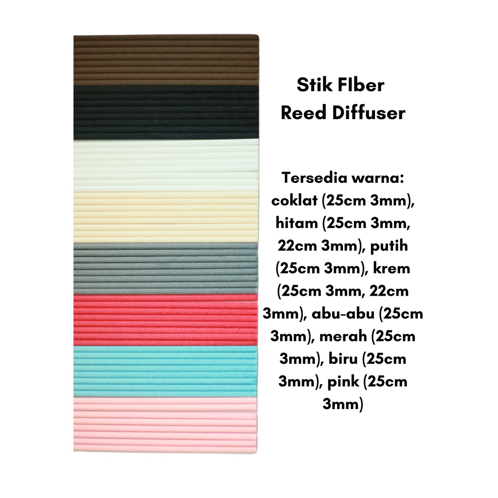 Jual COLORED FIBER STICK REED DIFFUSER Warna Warni Putih Cream Hitam ...